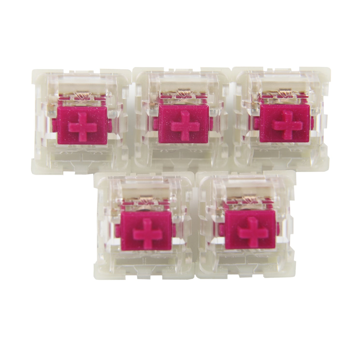 KTT Wine Red Switches(Linear 3 Pin 43g/POM Axis RGB)