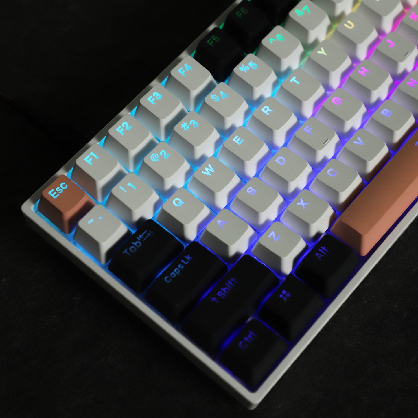 YMDK OEM Profile 122 Keycaps(PBT Double Shot Backlit Shine Through Dyed )