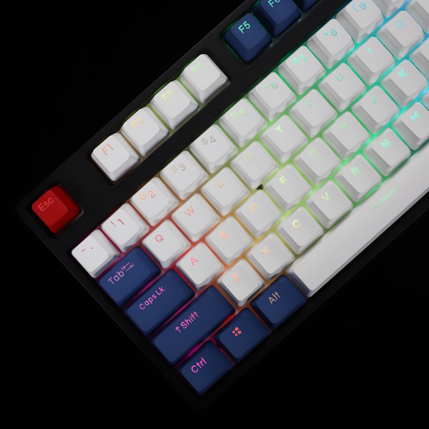 YMDK Navy Backlit 122 Keycaps(Double Shot OEM Profile/104 87 84 68 Using)