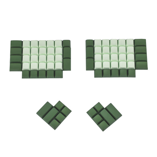 YMDK Matcha Theme ZDA Profile 68 Keycaps(Dye Sub 1.55mm Thickness  Support Ergo Ergodox Lily58 Planck Preonic)