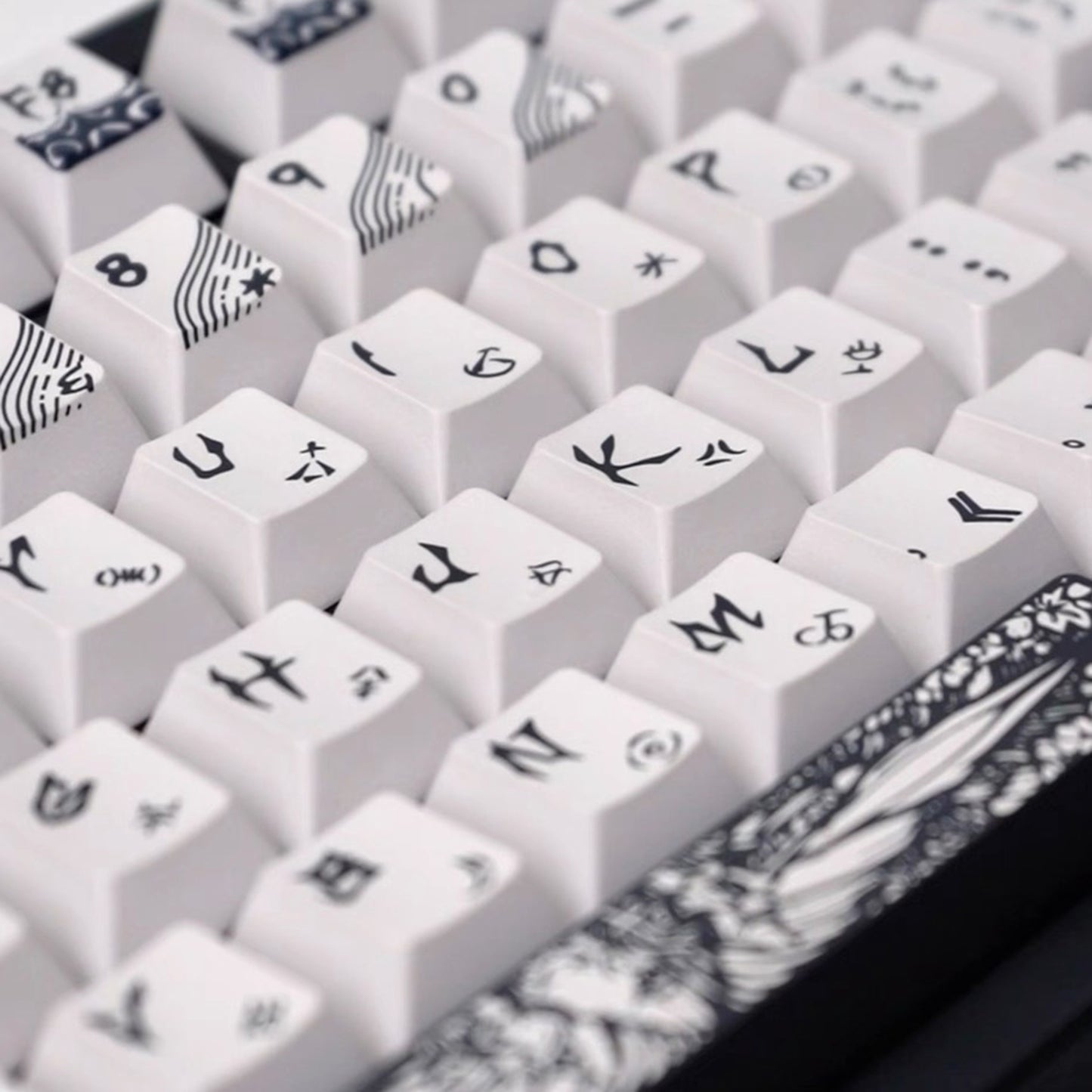 YMDK Fallen Angel Metallic Paint PBT Dye Sub Cherry Profile Keycaps For 61 64 67 68 84 87 MX Mechanical Keyboard