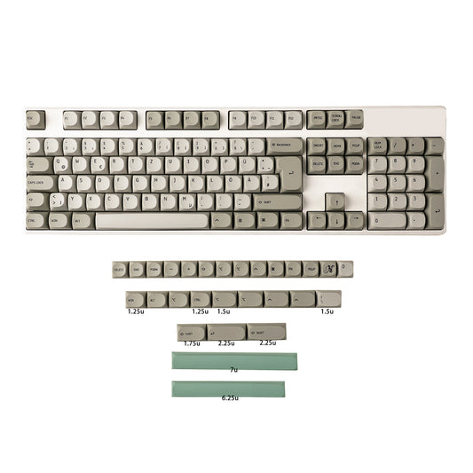 YMDK 133 MA Dye Sub 9009 PBT German French QWERTZ AZERTY Keycap Mac Style For MX Mechanical Keyboard Filco 104 TKL 61 68 75 84 96 104