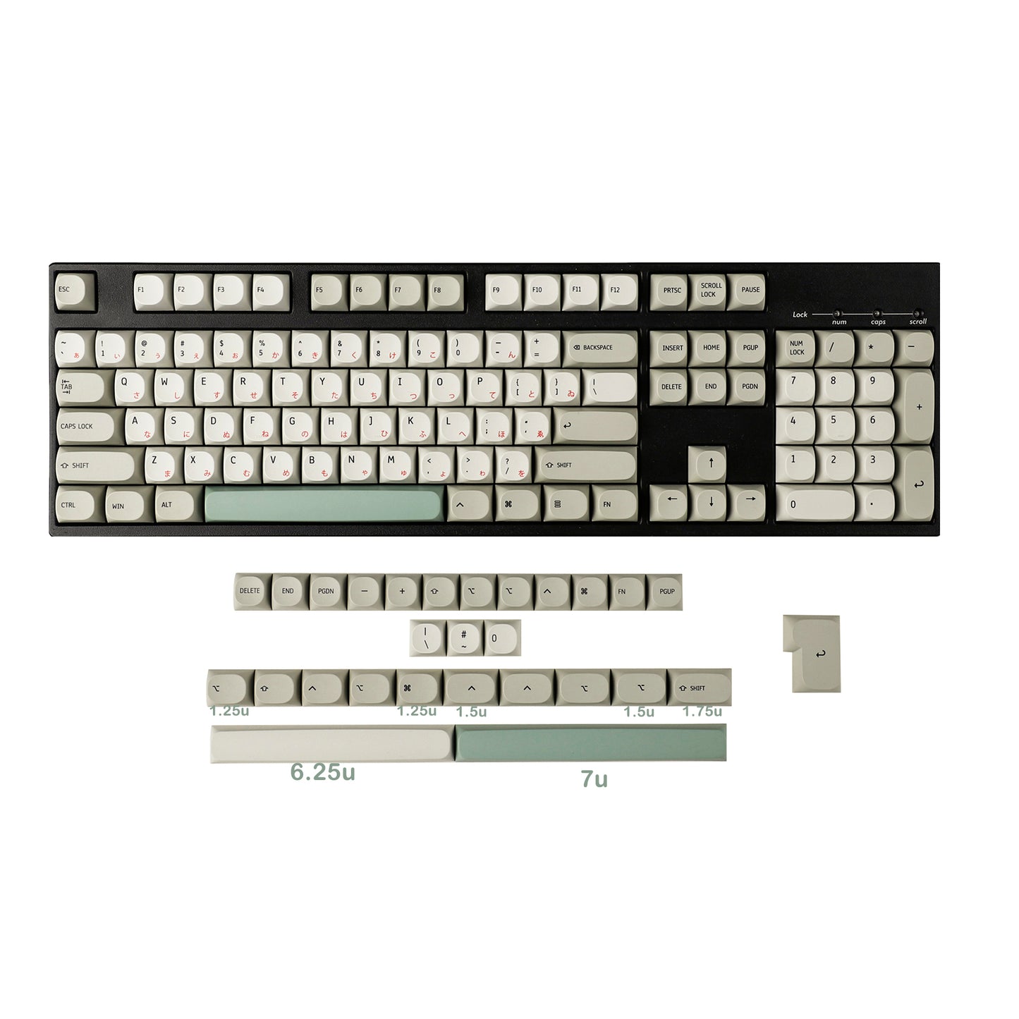 YMDK 132 MA Dye Sub 9009 Retro PBT Japanese Korean Keycaps Mac Style For MX Mechanical Keyboard Filco 104 TKL 61 68 75 84 96 104