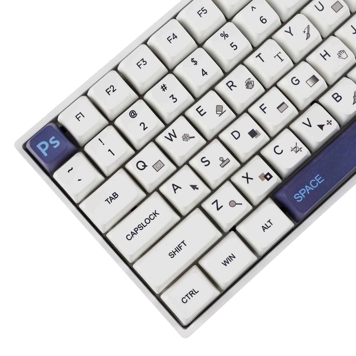 YMDK PS 142 Keycaps(Dye Sub MDA Profile 1.55mm)