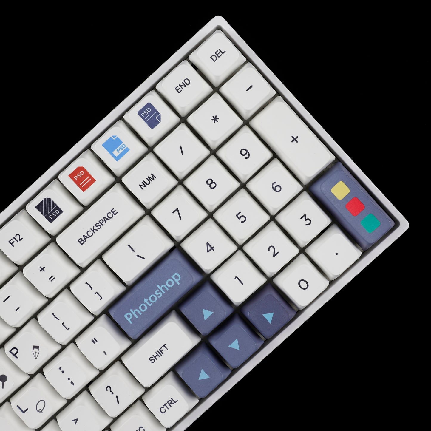 YMDK PS 142 Keycaps(Dye Sub MDA Profile 1.55mm)