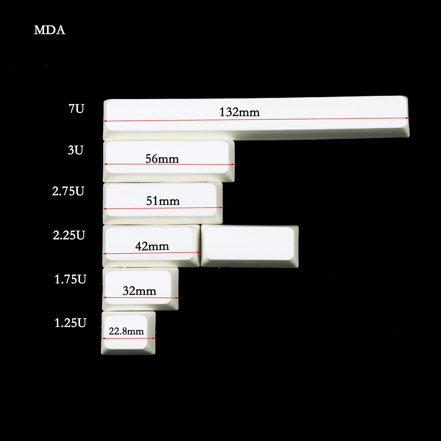 MDA Convex Specebar White Kit( 7 pcs )