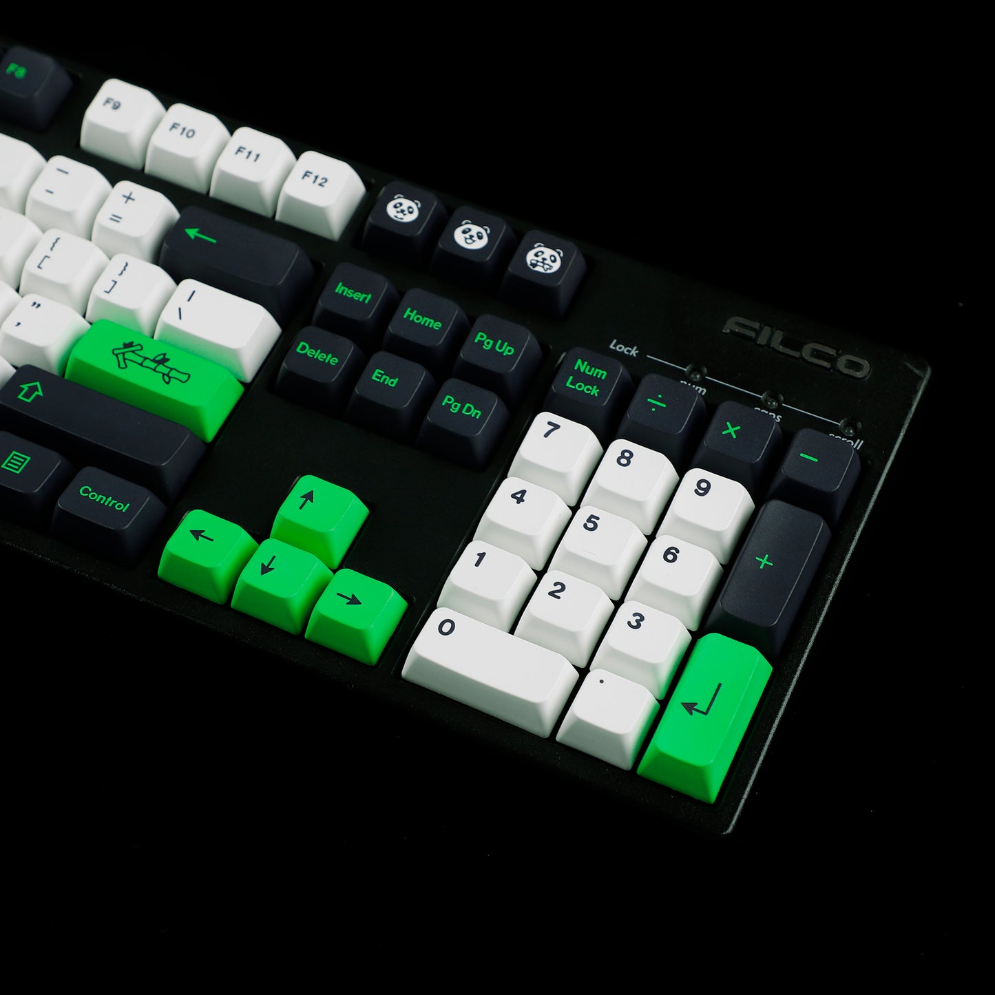 YMDK Panda 141 Keycaps(Dye Sub MDA Profile 1.55mm)