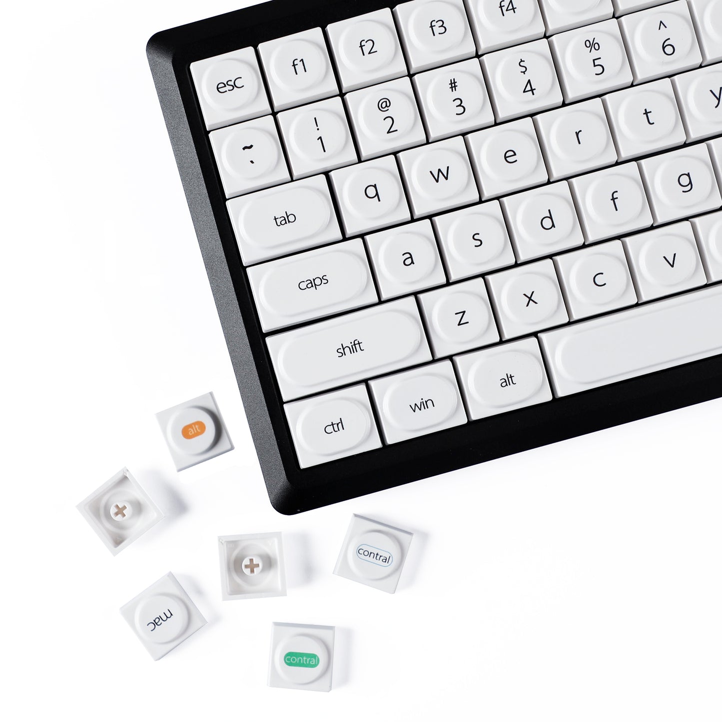 YMDK Bricks Full Set 138 keys Keycaps Classic Blocks Theme Color UV Print Frosted Low Profile Keycap for Mechanical Keyboard 104 87 84 68 61