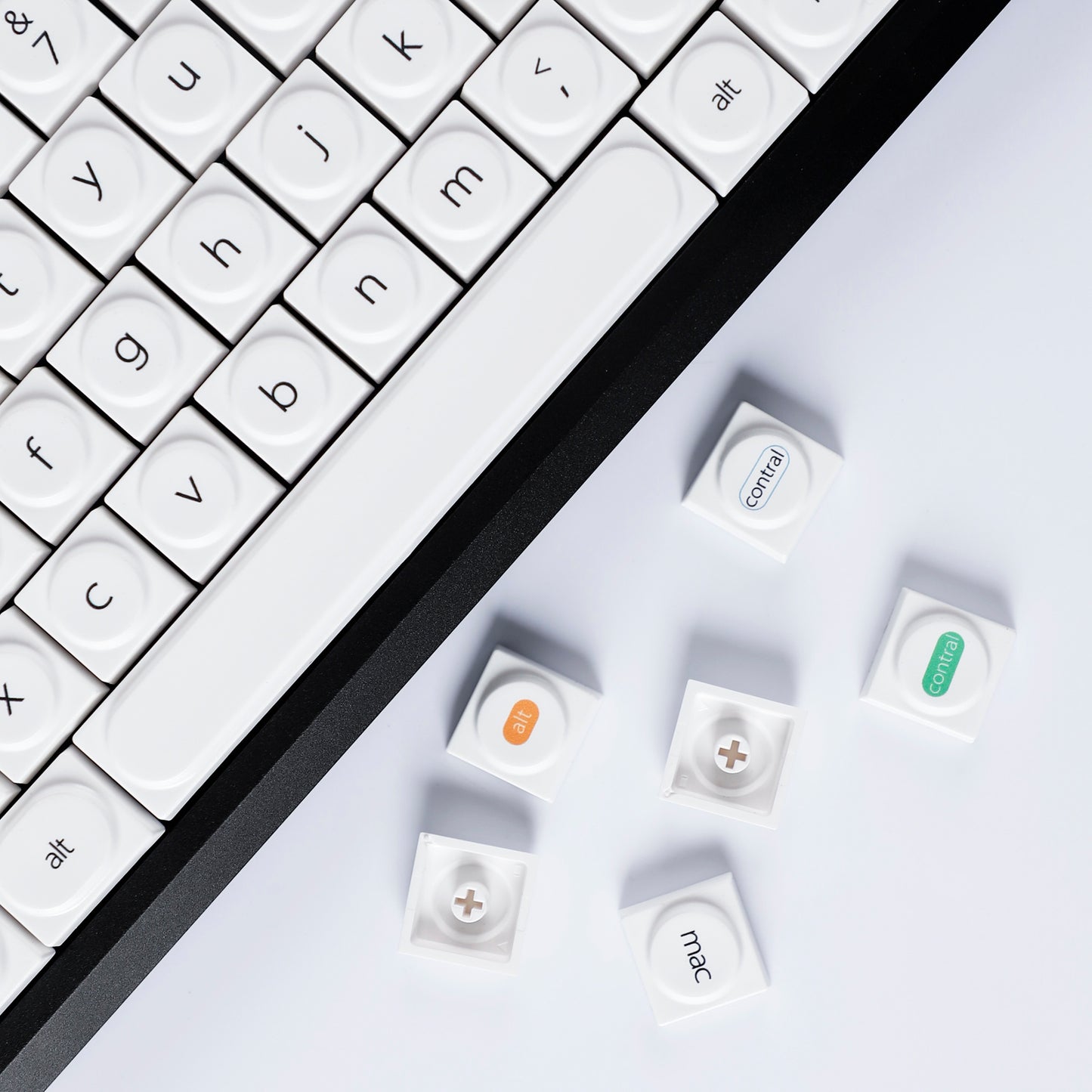 YMDK Bricks Full Set 138 keys Keycaps Classic Blocks Theme Color UV Print Frosted Low Profile Keycap for Mechanical Keyboard 104 87 84 68 61