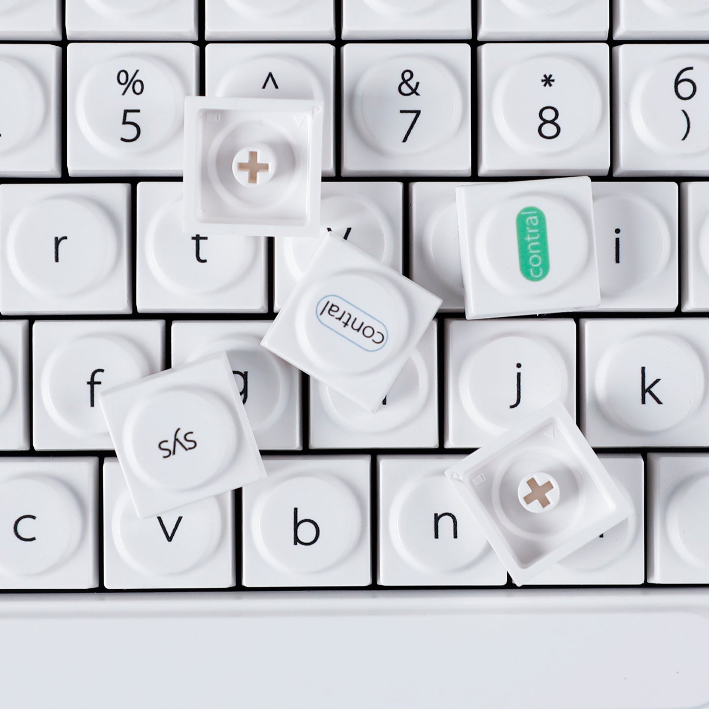 YMDK Bricks Full Set 138 keys Keycaps Classic Blocks Theme Color UV Print Frosted Low Profile Keycap for Mechanical Keyboard 104 87 84 68 61