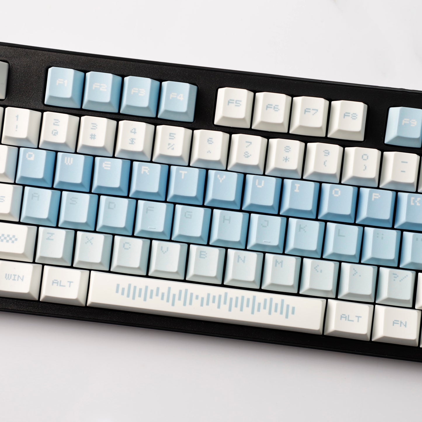 YMDK 143 Snow Future keycaps Little Snowman Cute Minimalist Style Cherry Profile Dye Sub Custom Keycap for 75/87/98/104/108 MX Mechanical Keyboard