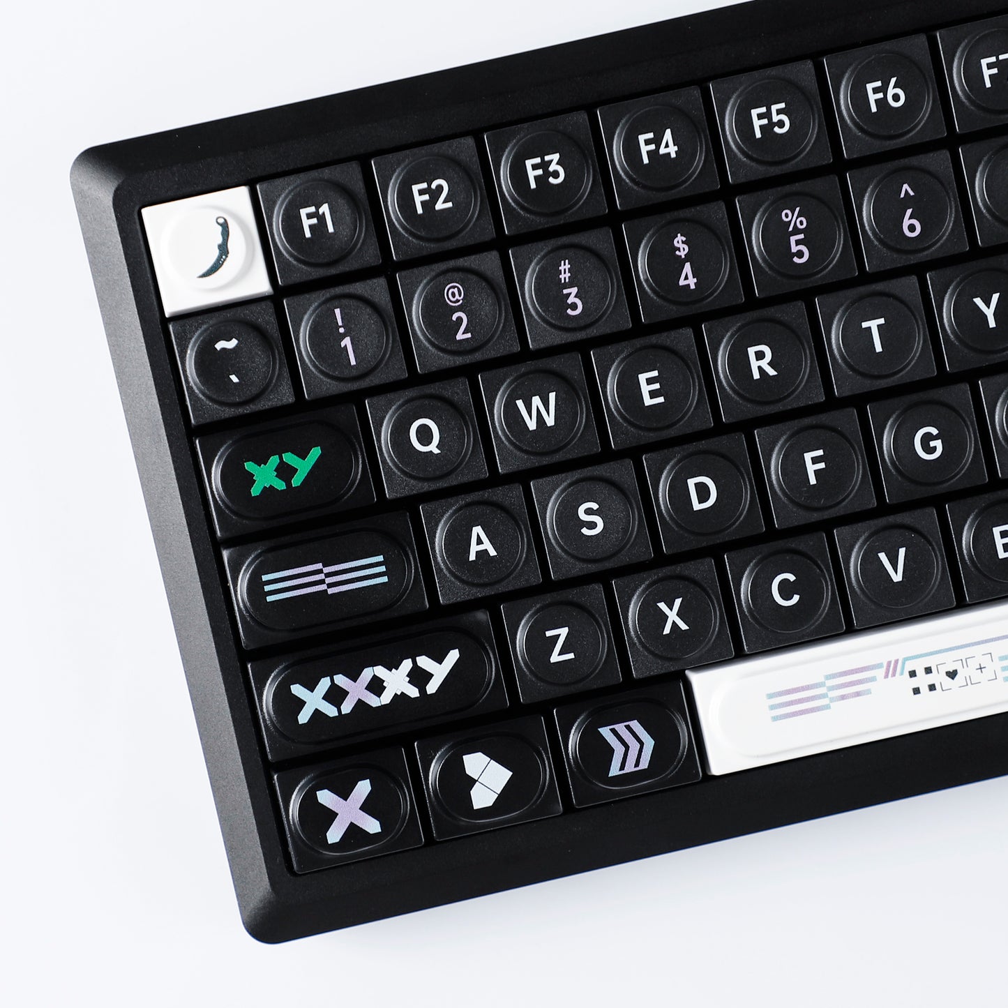 YMDK Bricks Full Set 138 keys Keycaps Classic Blocks Theme Color UV Print Frosted Low Profile Keycap for Mechanical Keyboard 104 87 84 68 61