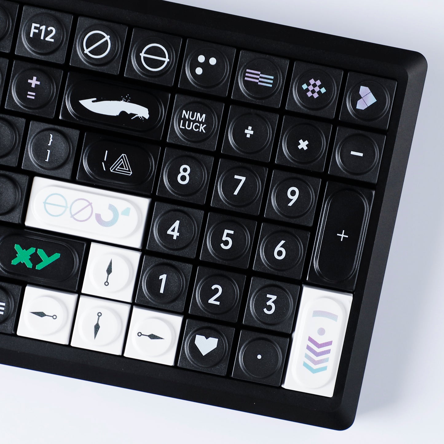 YMDK Bricks Full Set 138 keys Keycaps Classic Blocks Theme Color UV Print Frosted Low Profile Keycap for Mechanical Keyboard 104 87 84 68 61