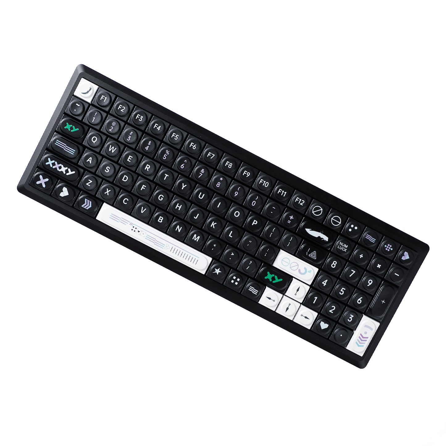 YMDK Bricks Full Set 138 keys Keycaps Classic Blocks Theme Color UV Print Frosted Low Profile Keycap for Mechanical Keyboard 104 87 84 68 61