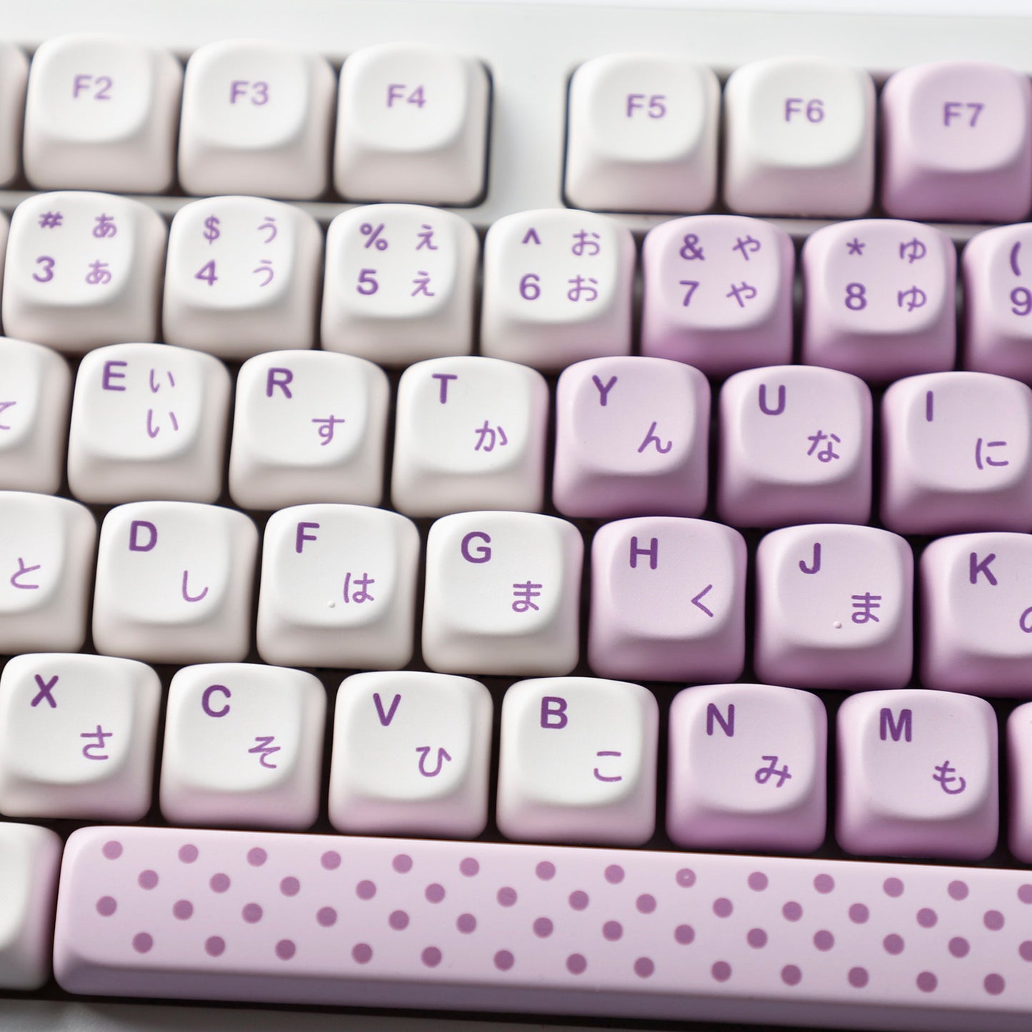 YMDK Taro Paste Bobo Theme Keycap 125 keys MOA Profile PBT Material Dye Sub Keycaps for 61/68/84/87/98/100 MX Mechanical Keyboard