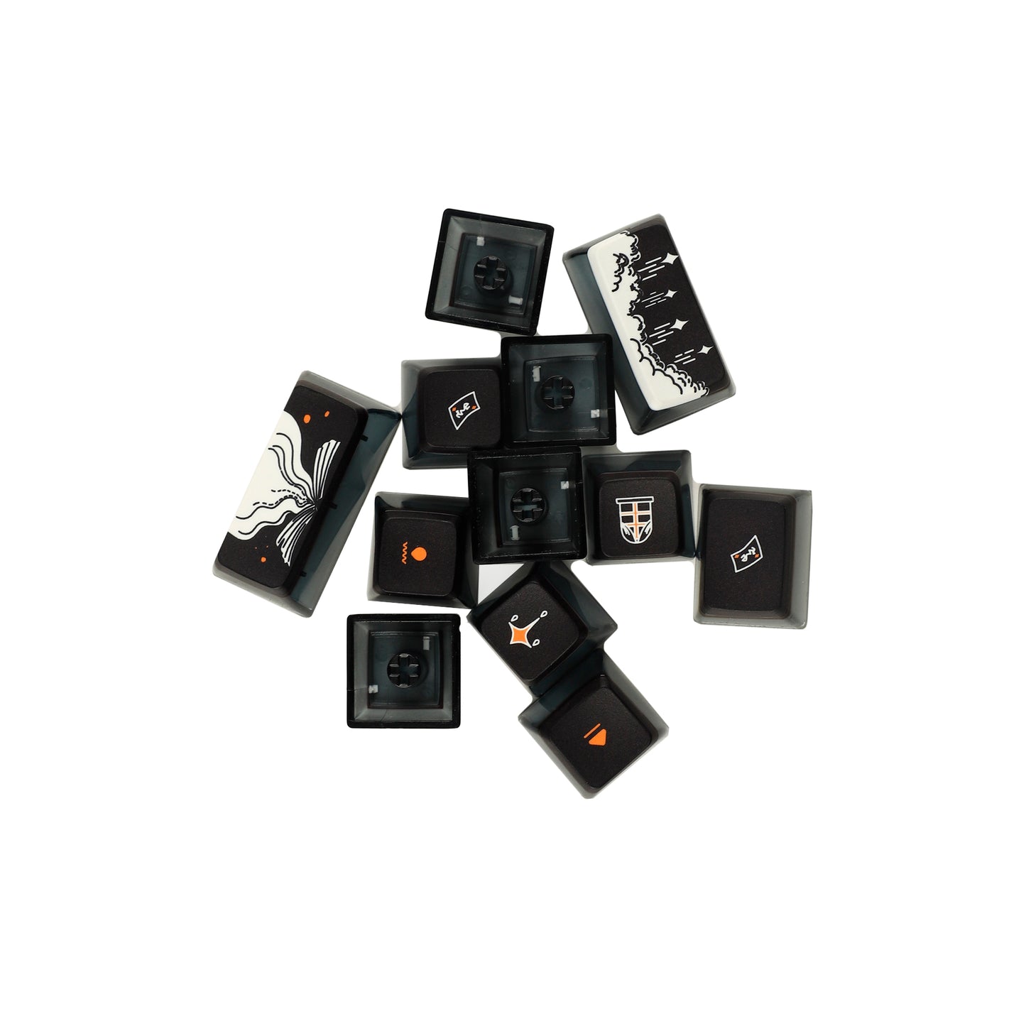 YMDK Dark Fairy Tale Pudding Smoky Keycaps(ASA Profile PBT Backlit)