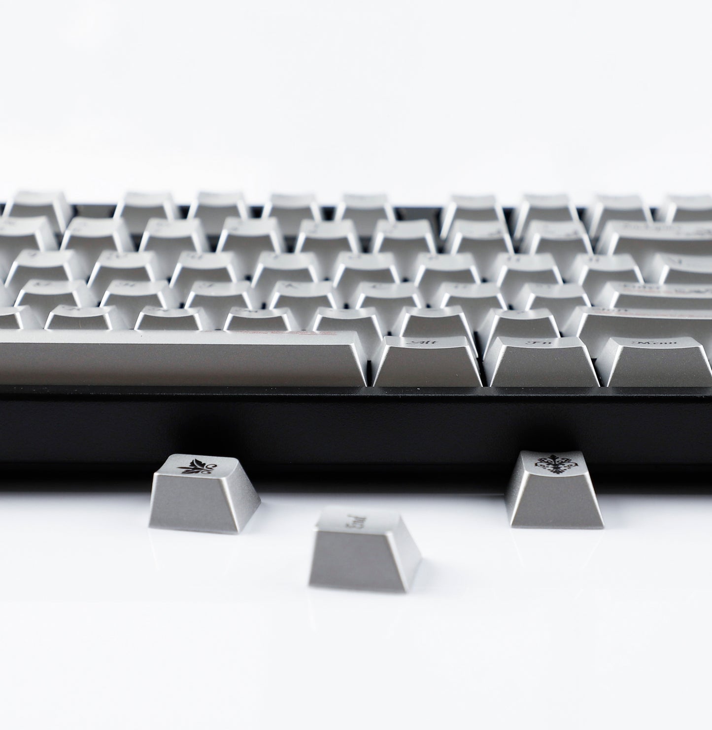 YMDK 126 keys Key of Time Theme Cherry Profile Metal Texture Keycaps Five-sided Dye Sub UV Print Keycap for 61/68/75/87/96/100/104/108 MX Mechanical Keyboard