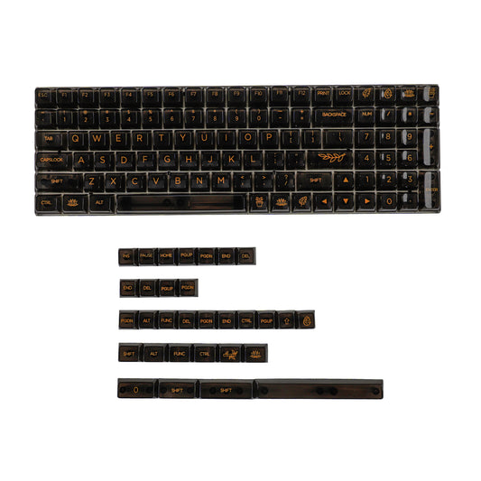 YMDK Crystal Backlit 131 Keycaps(UV Print MDA Profile 1.15mm)