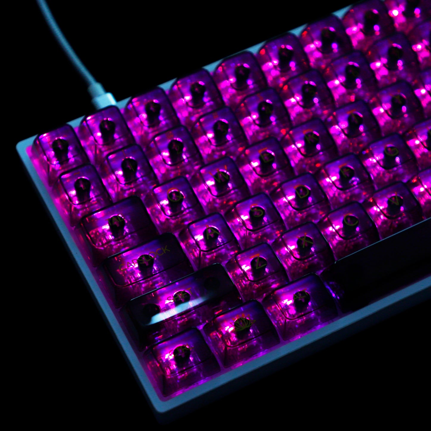 YMDK Crystal Backlit 131 Keycaps(UV Print MDA Profile 1.15mm)