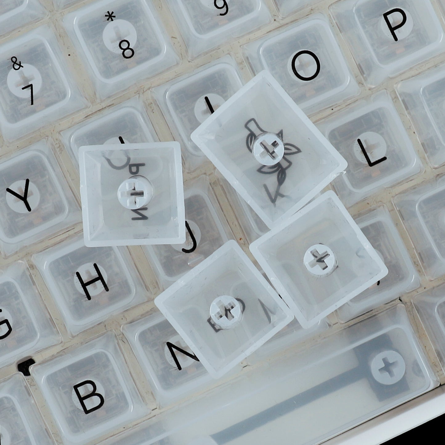YMDK Crystal Backlit 131 Keycaps(UV Print MDA Profile 1.15mm)