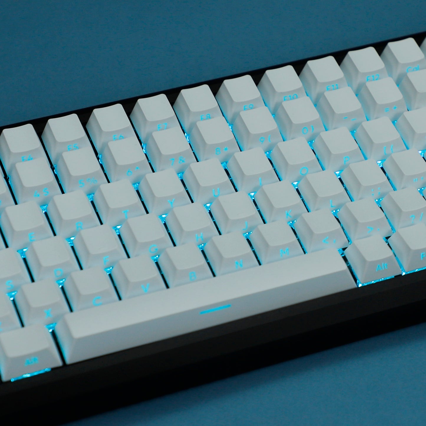 YMDK White Side-lit Shine Through Backlit 134 Keycap(Cherry Profile PBT Double Shot)