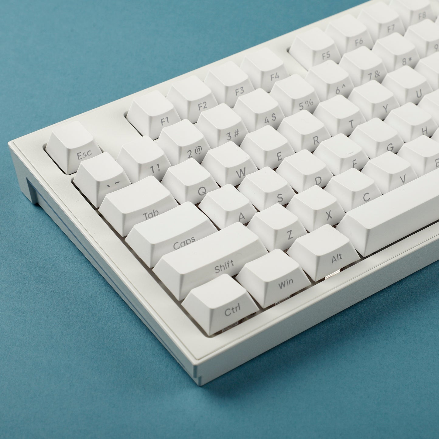 YMDK White Side-lit Shine Through Backlit 134 Keycap(Cherry Profile PBT Double Shot)