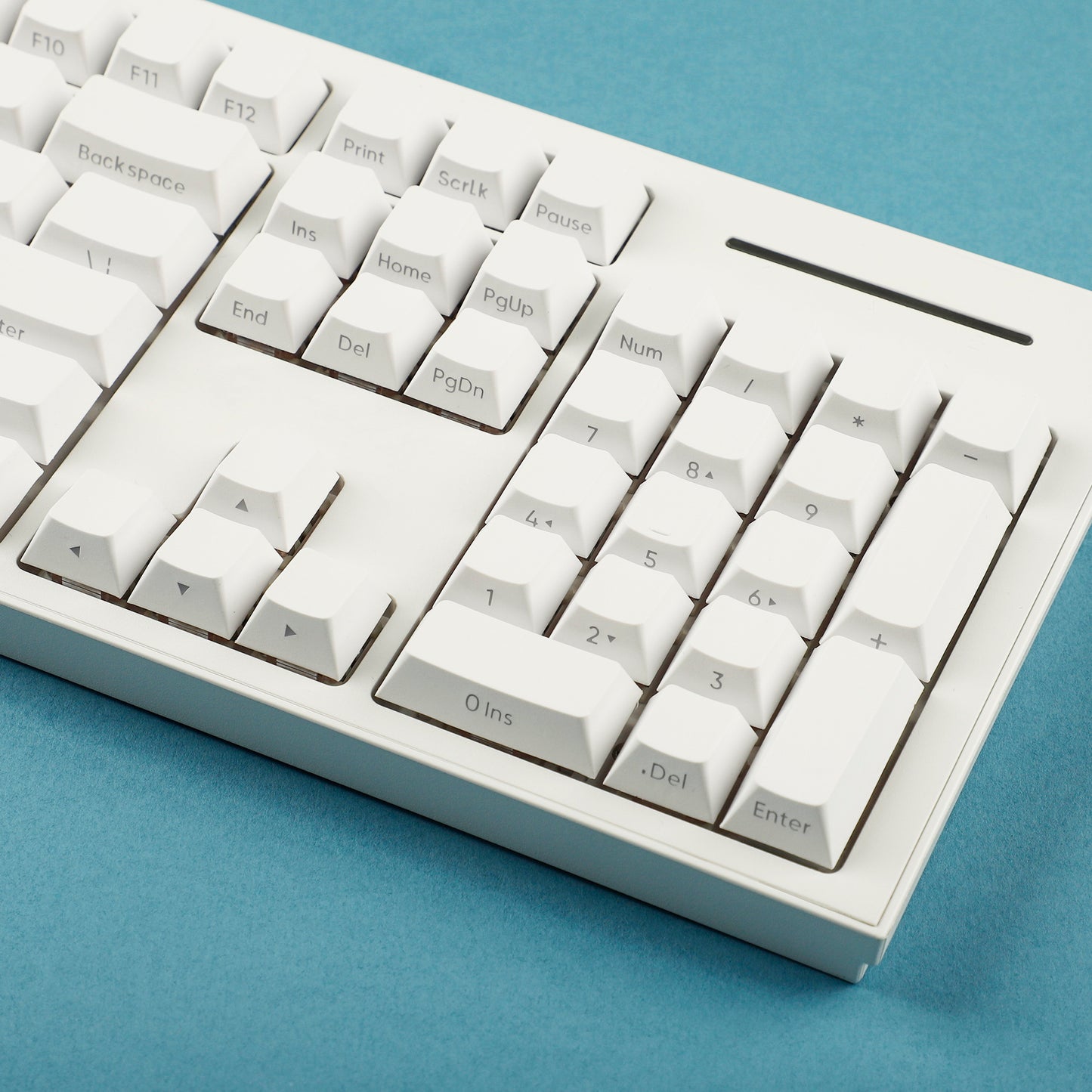 YMDK White Side-lit Shine Through Backlit 134 Keycap(Cherry Profile PBT Double Shot)