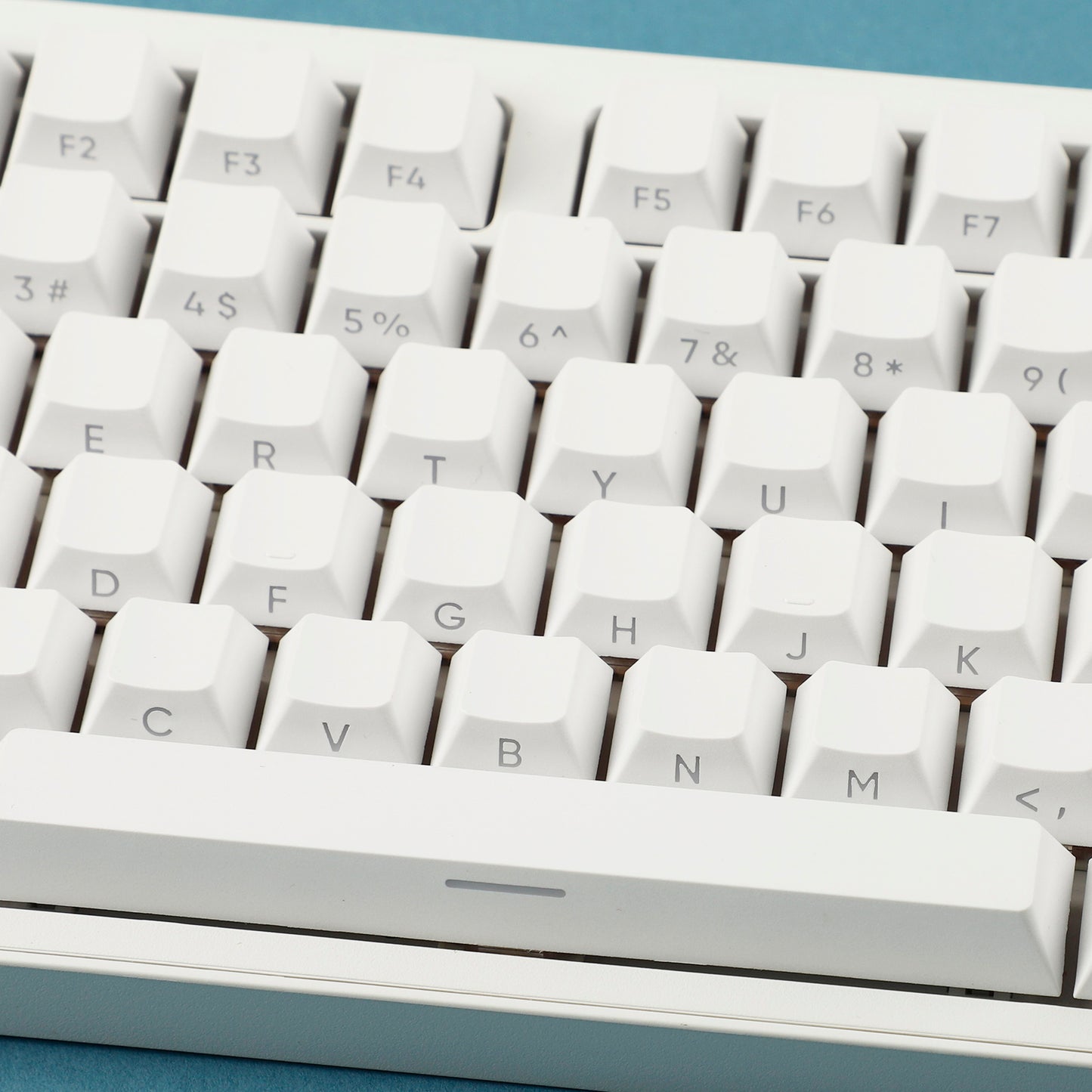 YMDK White Side-lit Shine Through Backlit 134 Keycap(Cherry Profile PBT Double Shot)
