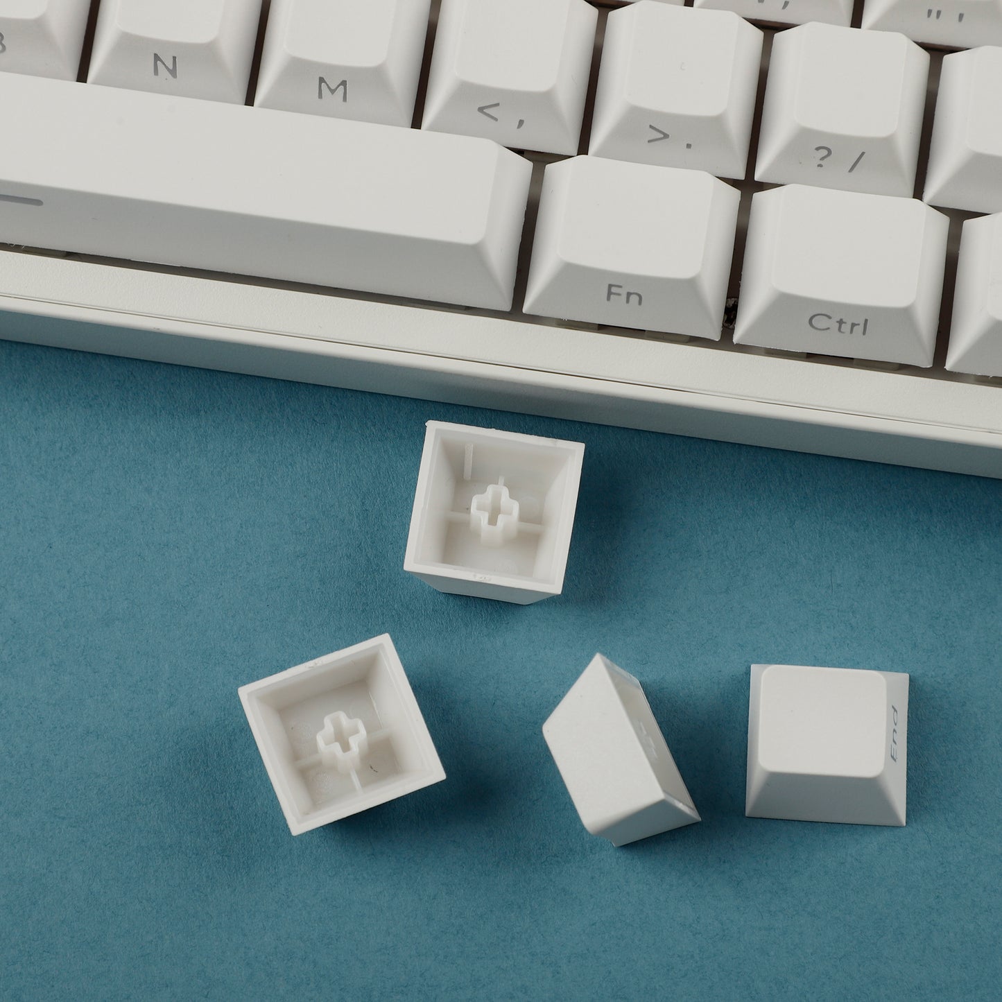 YMDK White Side-lit Shine Through Backlit 134 Keycap(Cherry Profile PBT Double Shot)