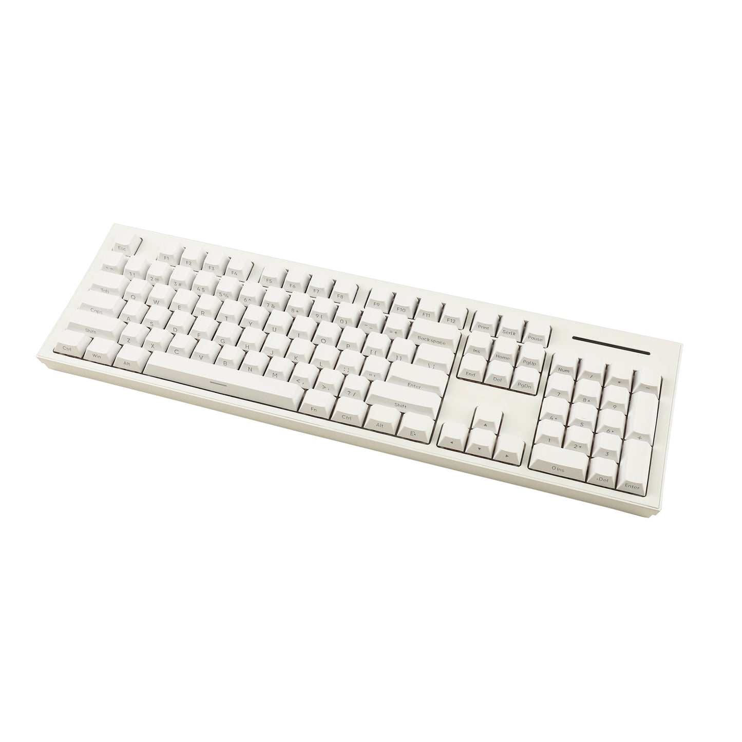 YMDK White Side-lit Shine Through Backlit 134 Keycap(Cherry Profile PBT Double Shot)