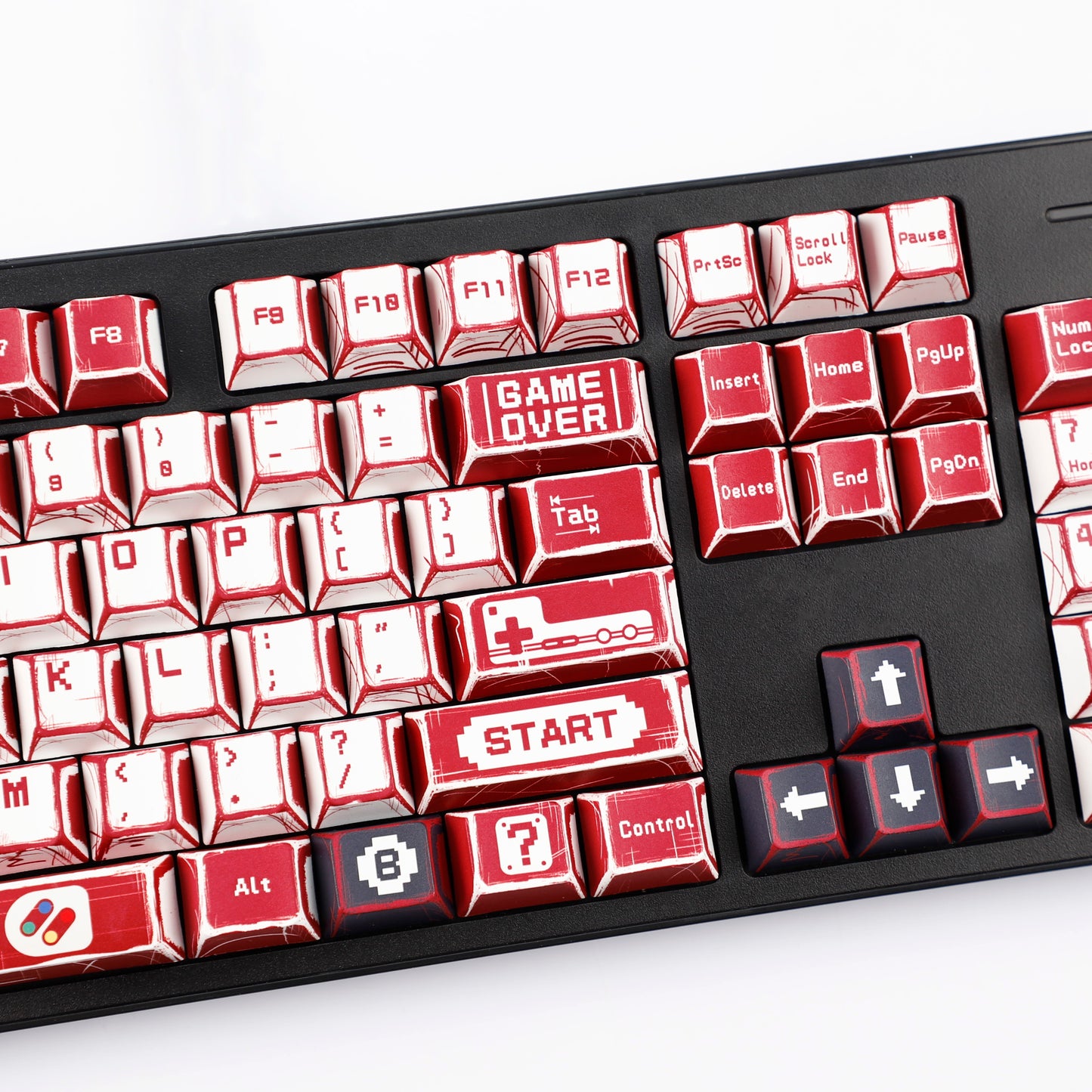 YMDK 137 Gameboy Retro Manga Keycaps Dye Sub Cherry Profile for 61/68/75/87/98/104/108 MX Mechanical Keyboard