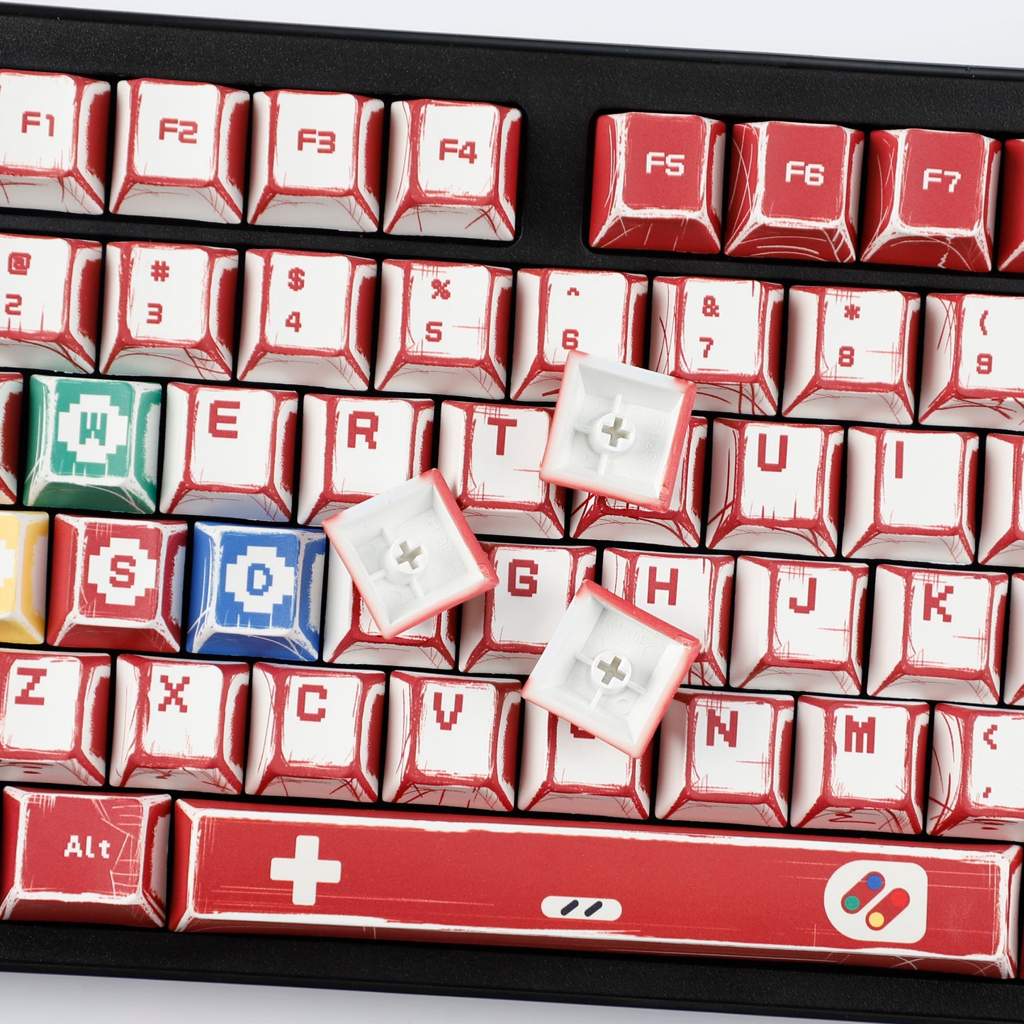 153 Gameboy Retro Keycaps(Dye Sub Cherry Profile/TKL GK61 96 GMMK Using)