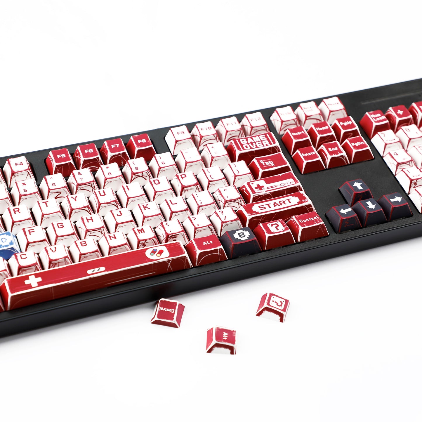 YMDK 137 Gameboy Retro Manga Keycaps Dye Sub Cherry Profile for 61/68/75/87/98/104/108 MX Mechanical Keyboard