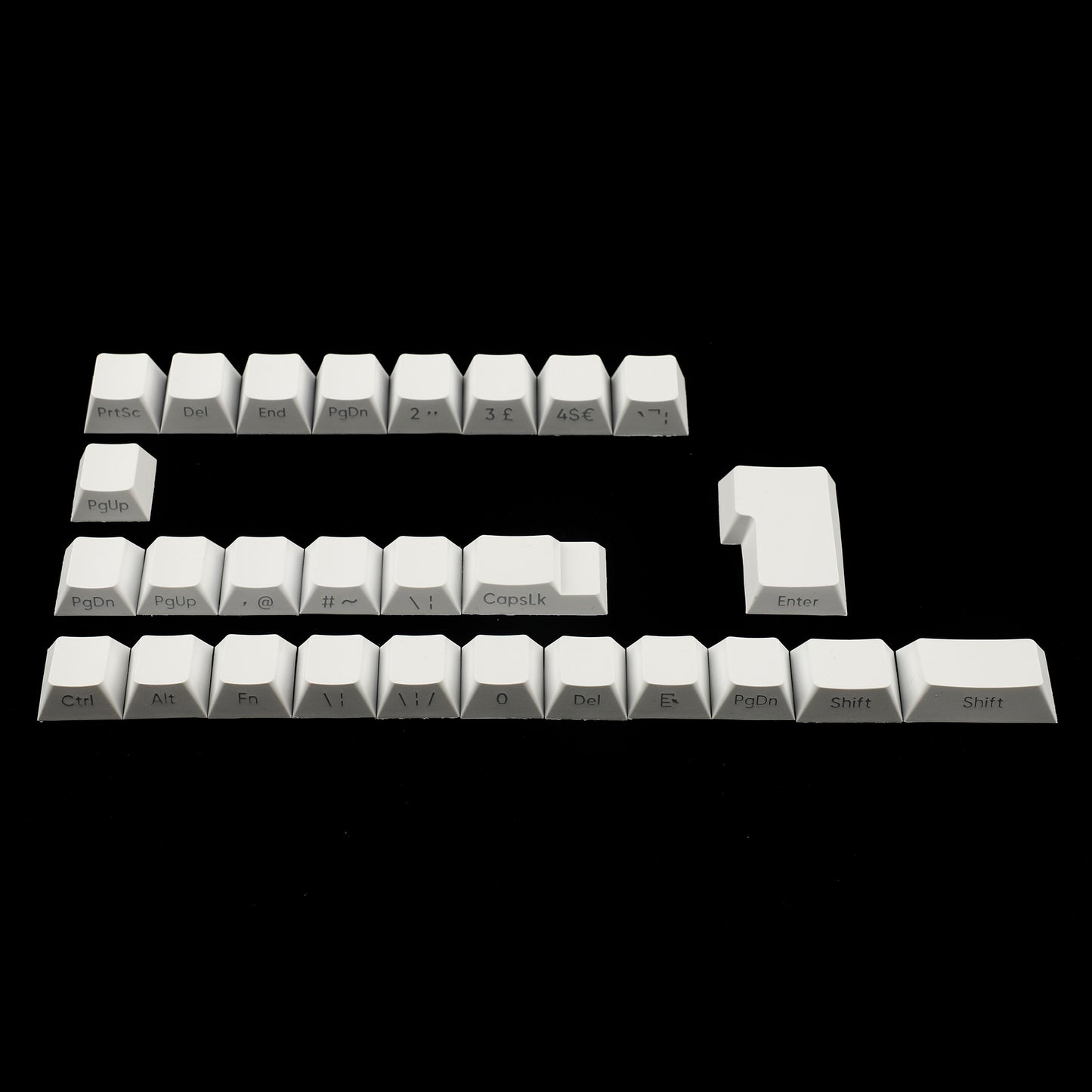 YMDK White Side-lit Shine Through Backlit 134 Keycap(Cherry Profile PBT Double Shot)