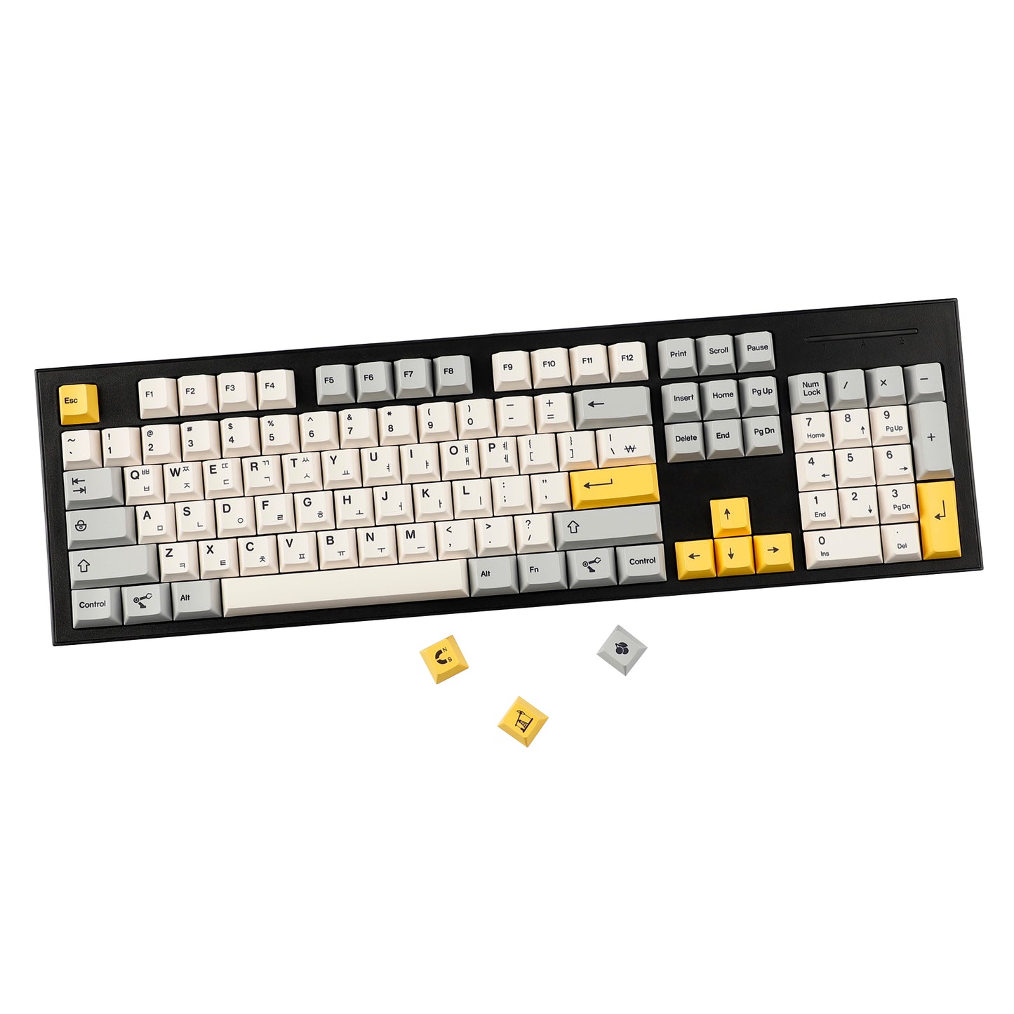 YMDK 142 Heavy Industry Keycaps English Korean Cherry Profile PBT Dye Sub Custom Keycap for MX Mechanical Keyboard Key Caps 65/75/87/98/100/104