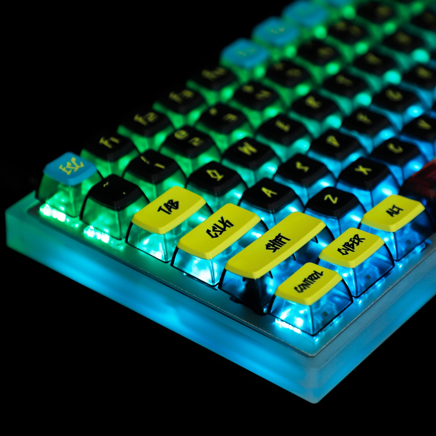 YMDK Punk Style Smoky 116 Keycaps(ASA Profile PBT Backlit)