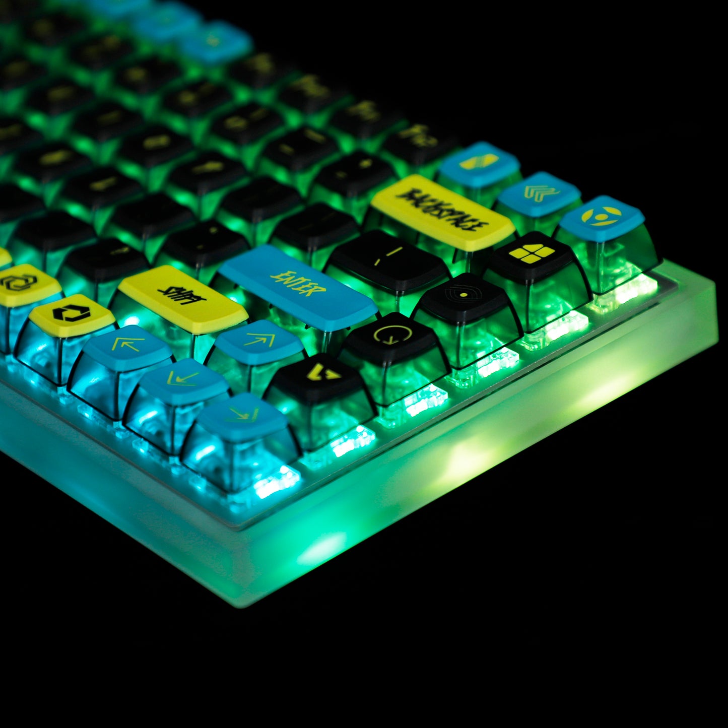 YMDK Punk Style Smoky 116 Keycaps(ASA Profile PBT Backlit)