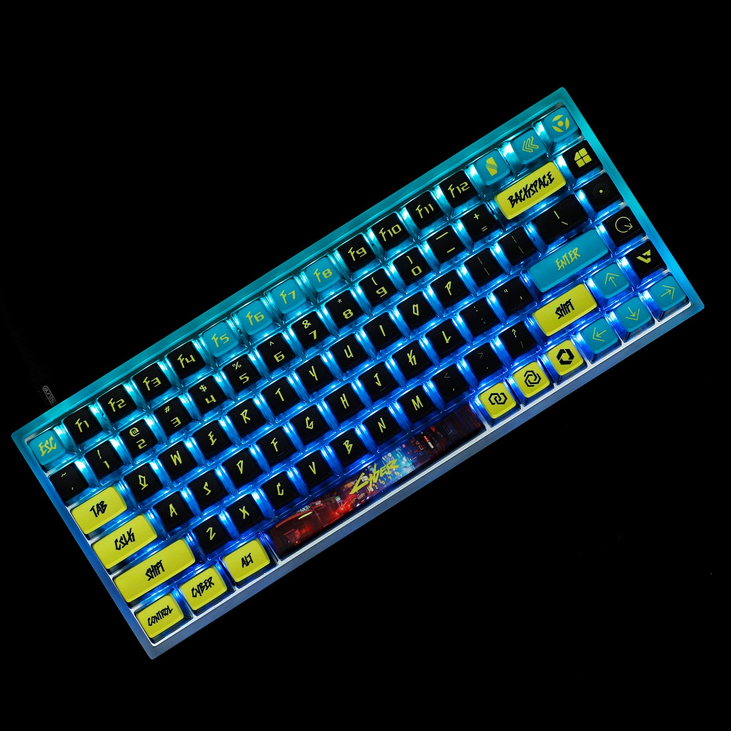 YMDK Punk Style Smoky 116 Keycaps(ASA Profile PBT Backlit)