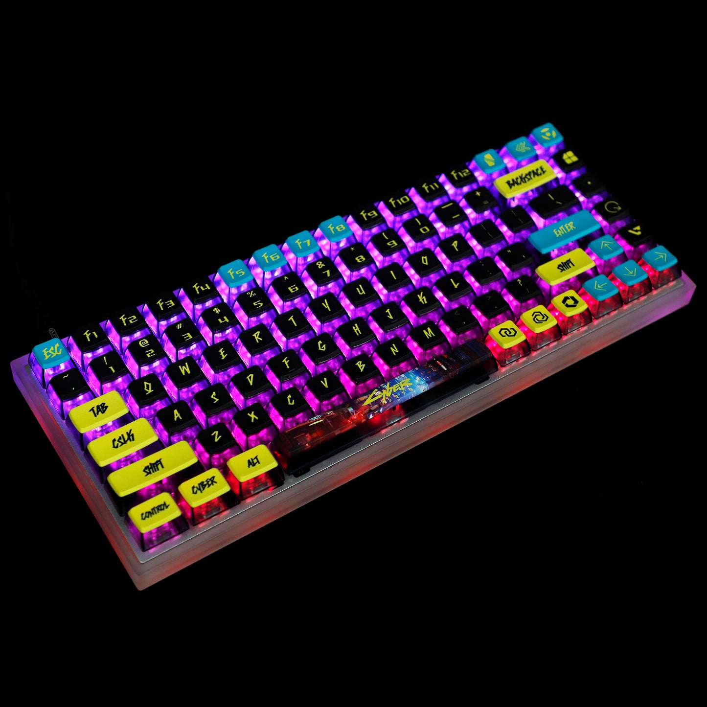YMDK Punk Style Smoky 116 Keycaps(ASA Profile PBT Backlit)