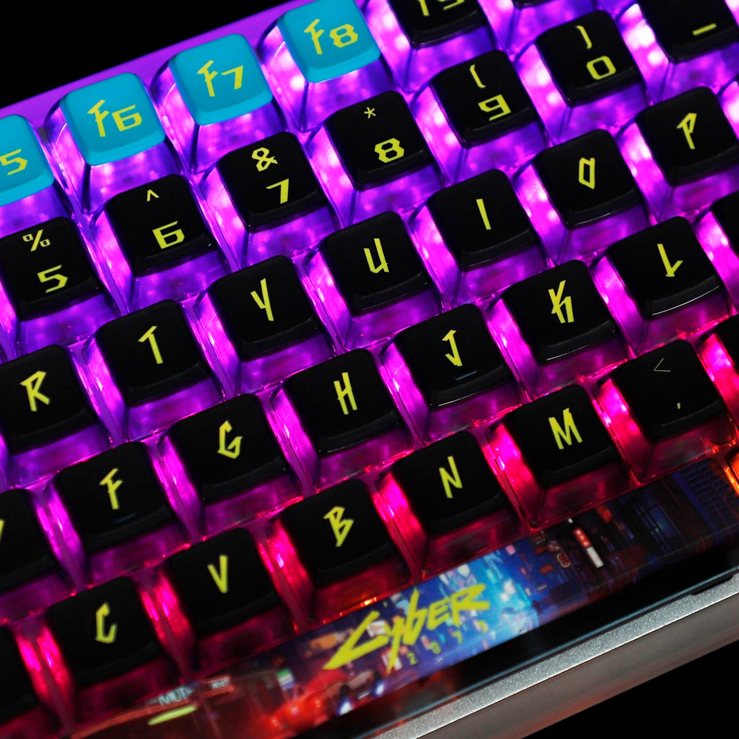 YMDK Punk Style Smoky 116 Keycaps(ASA Profile PBT Backlit)
