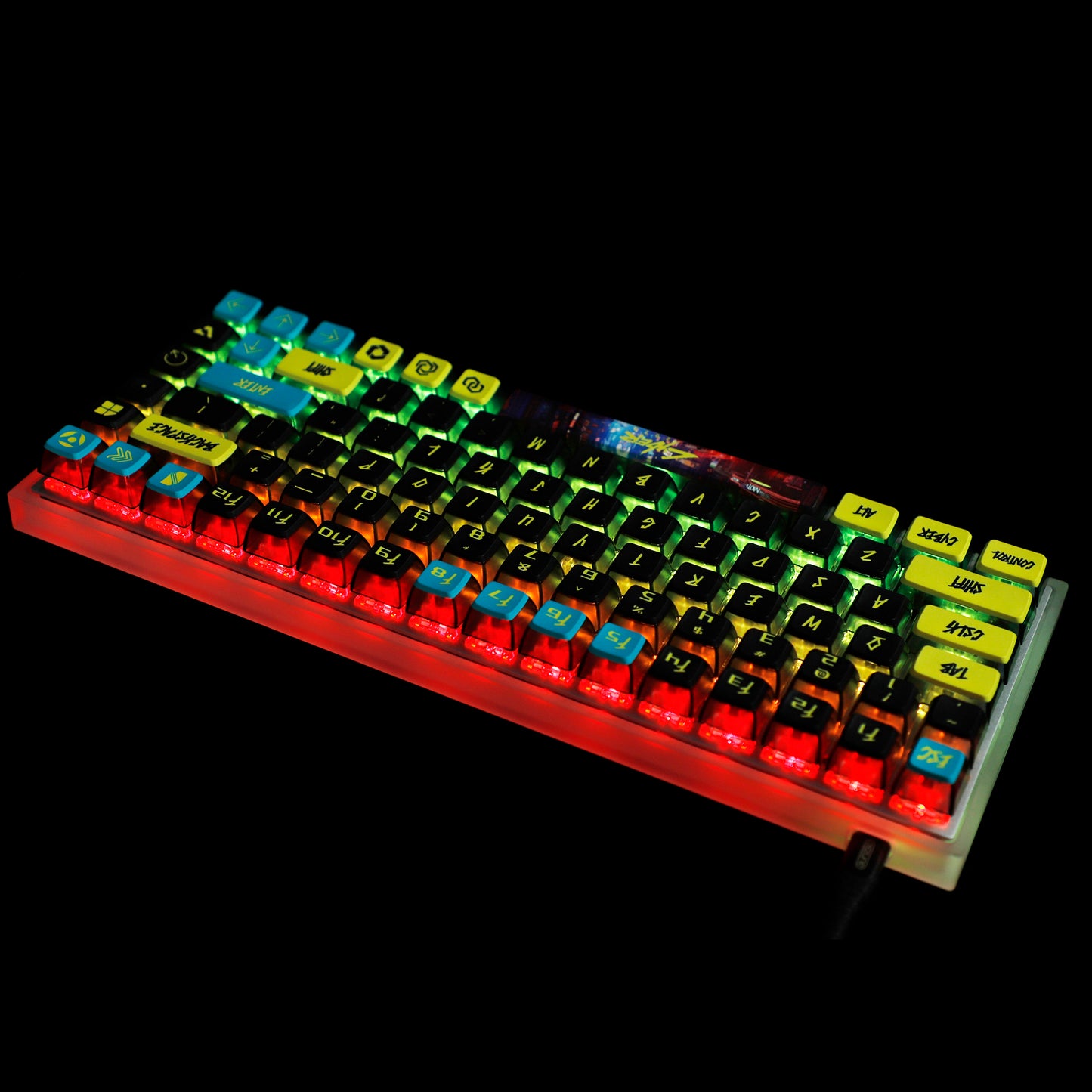 YMDK Punk Style Smoky 116 Keycaps(ASA Profile PBT Backlit)