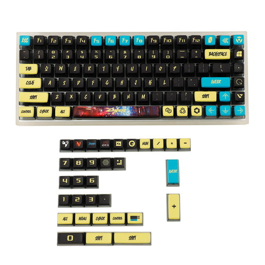 YMDK Punk Style Smoky 116 Keycaps(ASA Profile PBT Backlit)