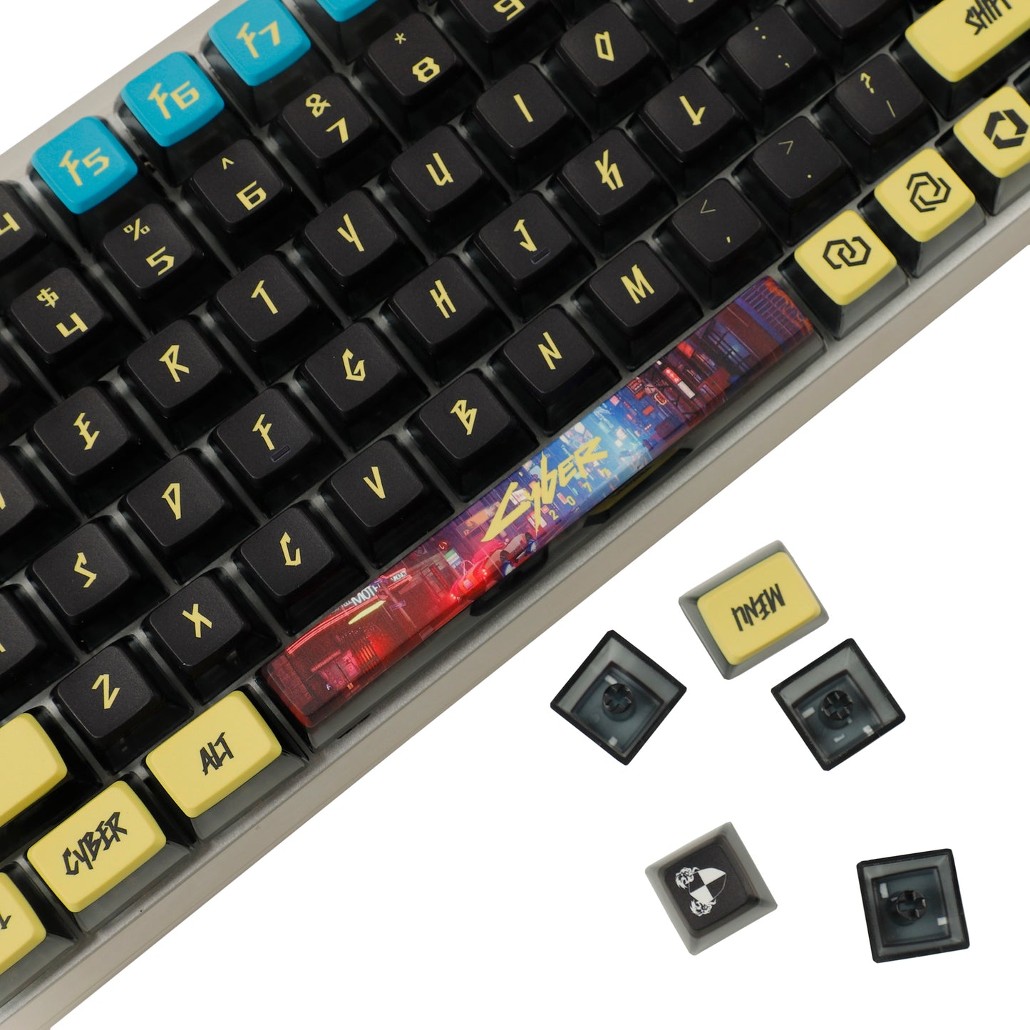 YMDK Punk Style Smoky 116 Keycaps(ASA Profile PBT Backlit)