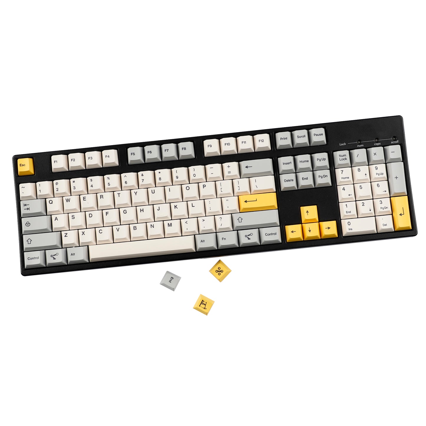 YMDK 142 Heavy Industry Keycaps English Korean Cherry Profile PBT Dye Sub Custom Keycap for MX Mechanical Keyboard Key Caps 65/75/87/98/100/104