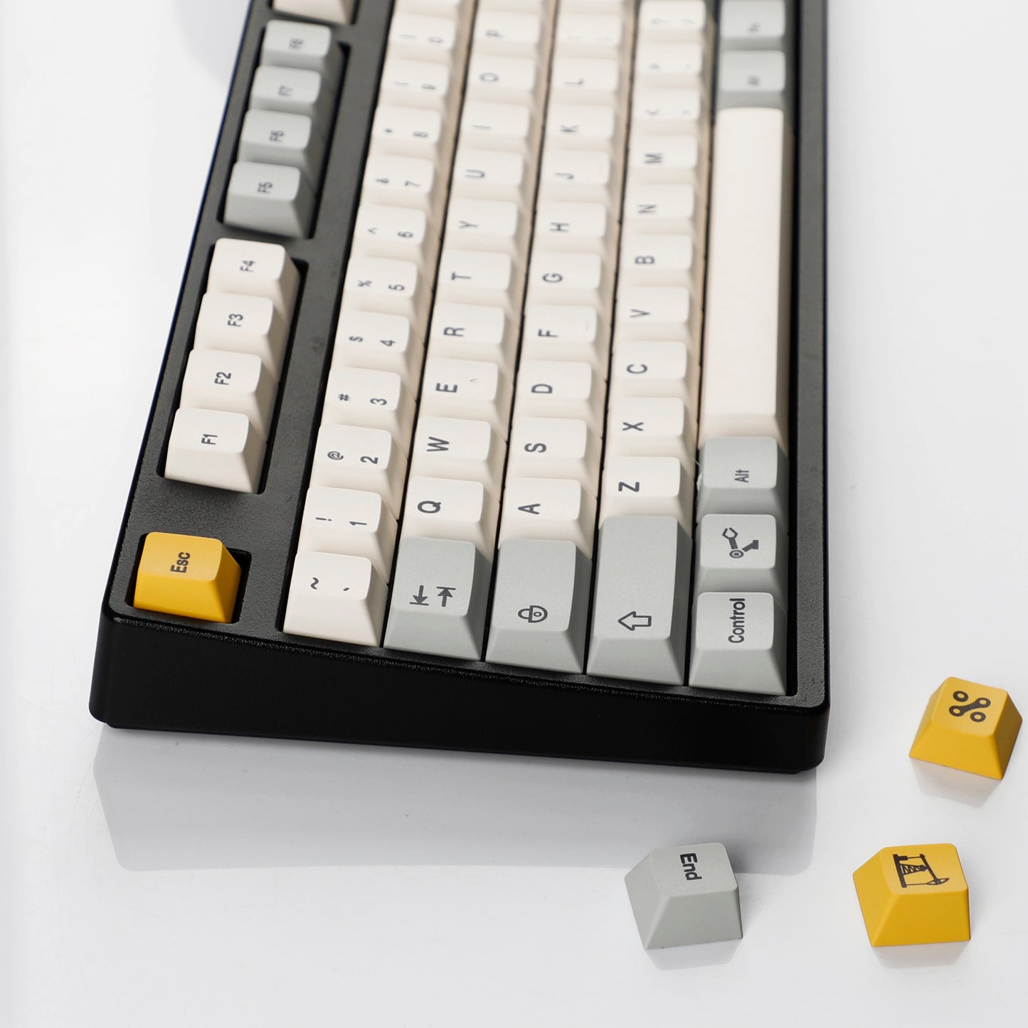 YMDK 142 Heavy Industry Keycaps English Korean Cherry Profile PBT Dye Sub Custom Keycap for MX Mechanical Keyboard Key Caps 65/75/87/98/100/104