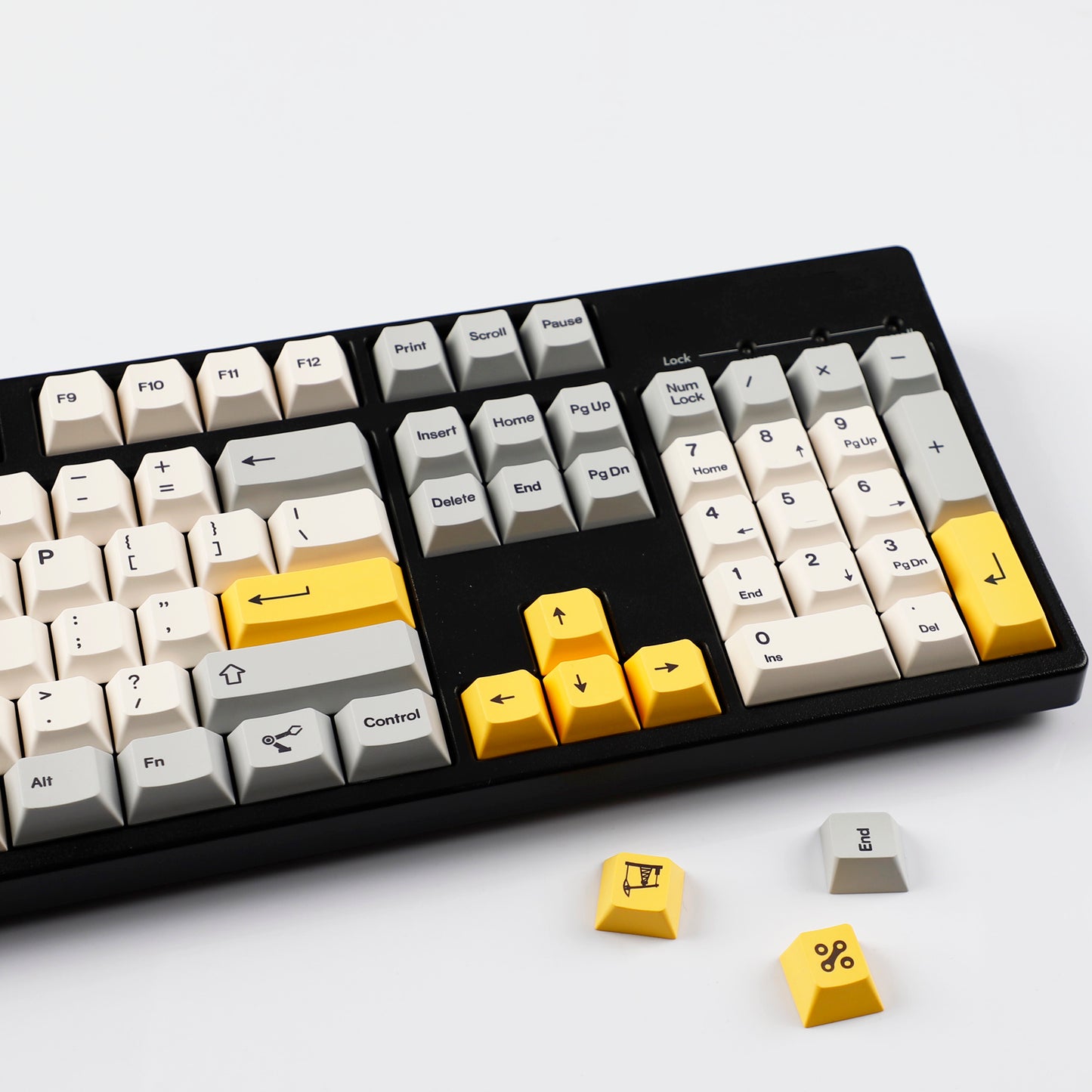 YMDK 142 Heavy Industry Keycaps English Korean Cherry Profile PBT Dye Sub Custom Keycap for MX Mechanical Keyboard Key Caps 65/75/87/98/100/104