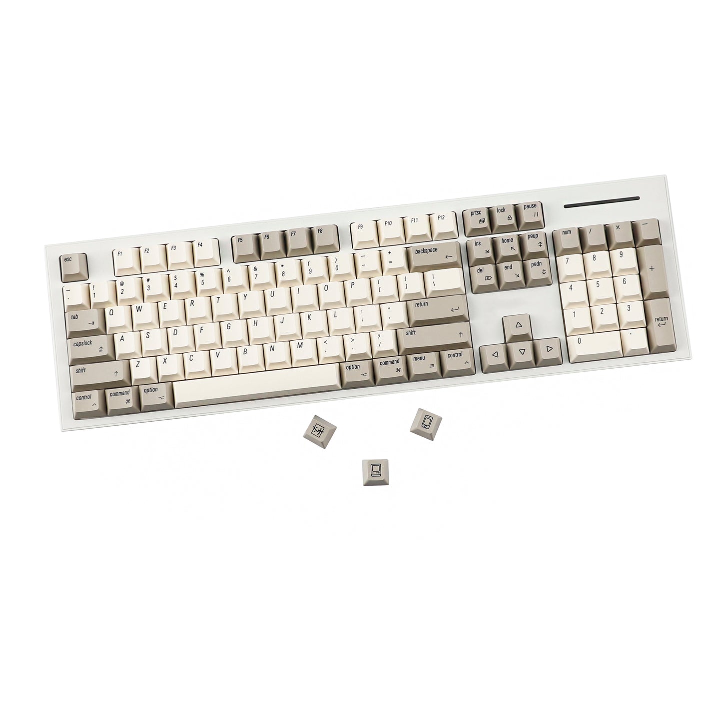 YMDK English Korean 135 Keys MAC Apple Retro Keycaps Cherry Profile PBT Dye Sublimation for 75/87/98/104/108 MX Mechanical Keyboard