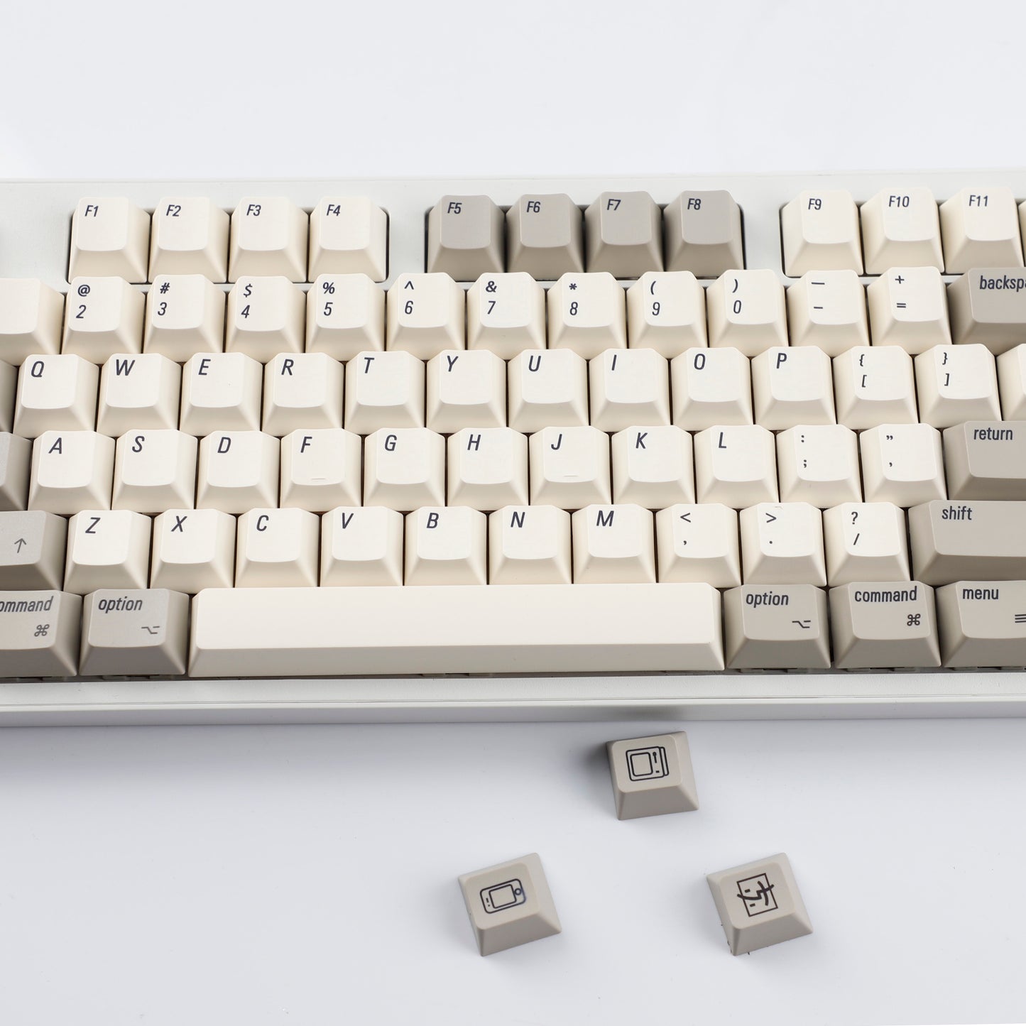 YMDK English Korean 135 Keys MAC Apple Retro Keycaps Cherry Profile PBT Dye Sublimation for 75/87/98/104/108 MX Mechanical Keyboard