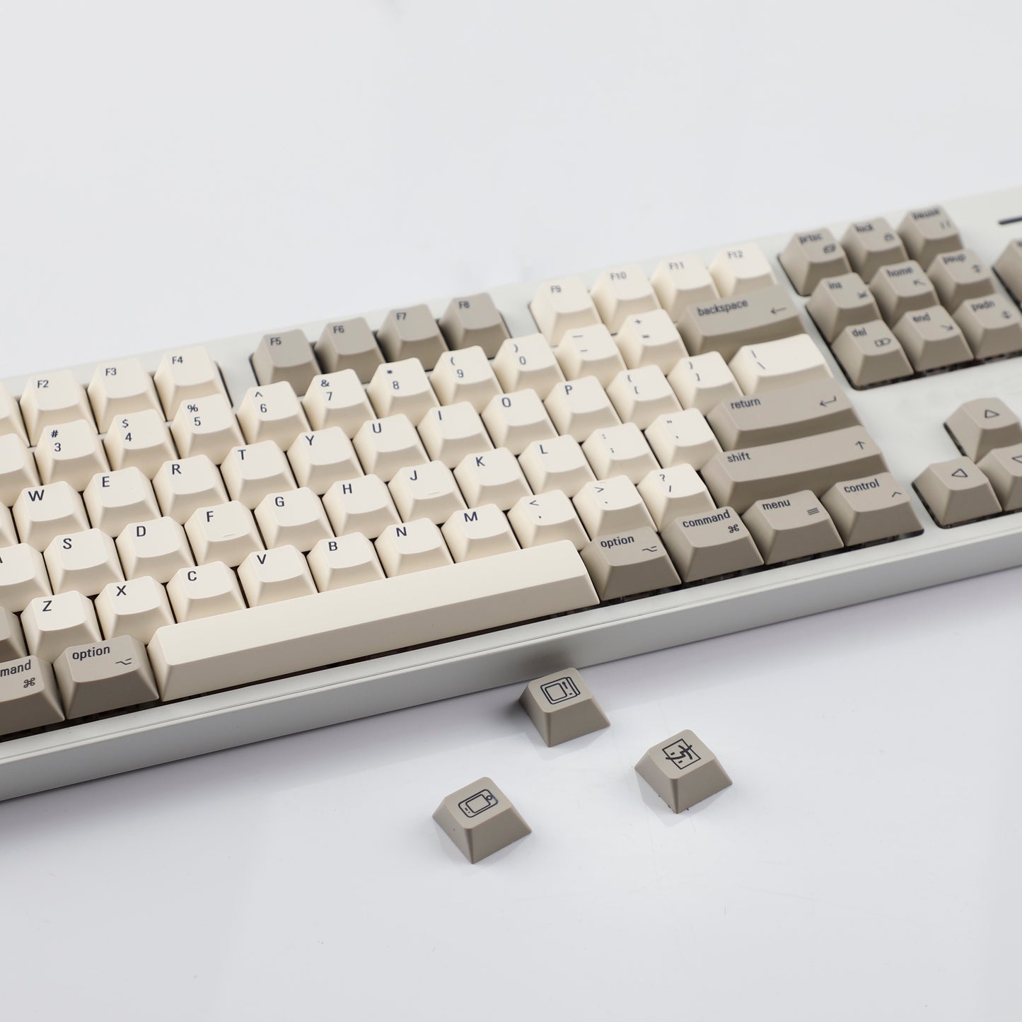YMDK English Korean 135 Keys MAC Apple Retro Keycaps Cherry Profile PBT Dye Sublimation for 75/87/98/104/108 MX Mechanical Keyboard