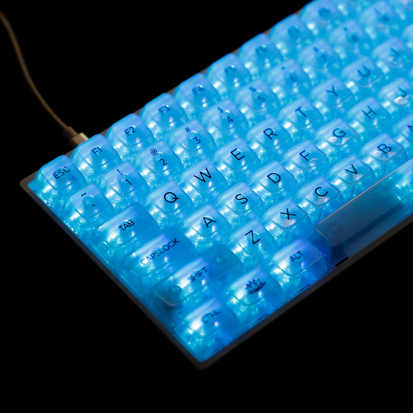 YMDK Crystal Backlit 131 Keycaps(UV Print MDA Profile 1.15mm)